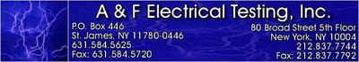 Construction Professional A And F Electrical Testing INC in Nesconset NY